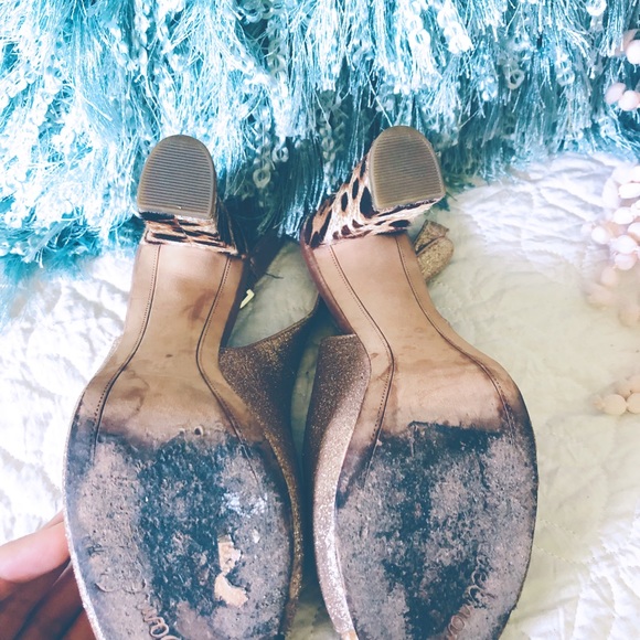 Sam Edelman Finn rose gold leopard heels 6 - Picture 5 of 5